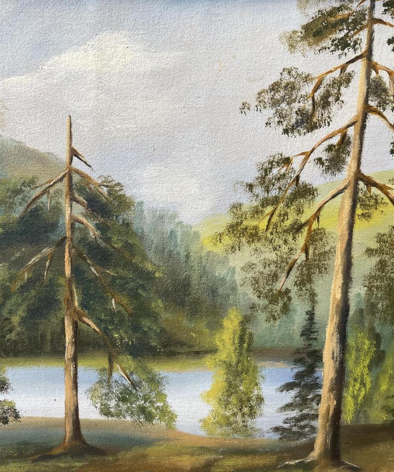 Taulu maisema öljyvärimaalaus, VL