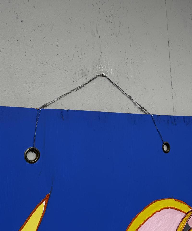 Taulu "Äiti ja tytär kampaajalla" abstrakti iso öljyväri Nina Piilonen