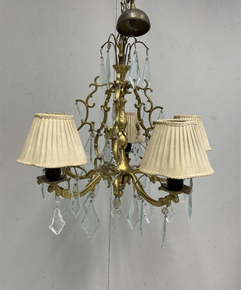 Rokokoo tyylinen kattokruunu 5-valopistettä