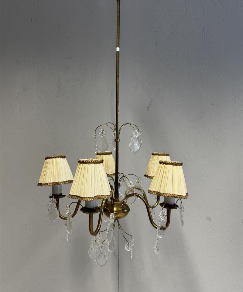 Lival vintage kattokruunu kristallikoristeilla