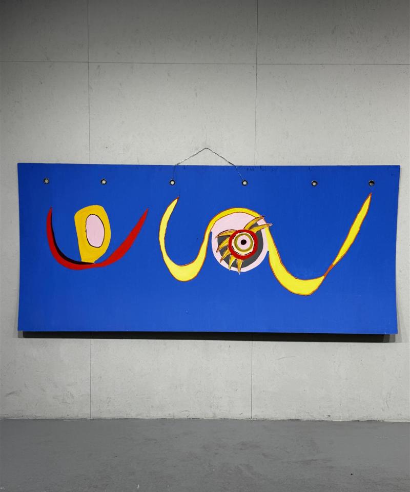 Taulu "Äiti ja tytär kampaajalla" abstrakti iso öljyväri Nina Piilonen