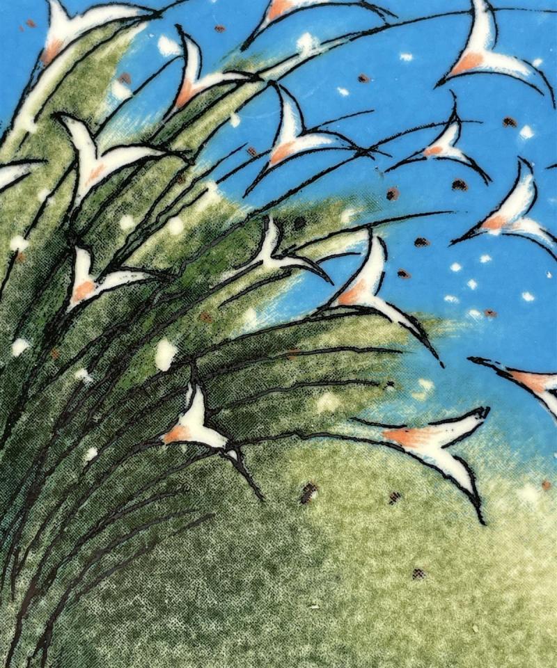 Arabia seinälaatta ”Ajatuksella”, Heljä Liukko-Sundström