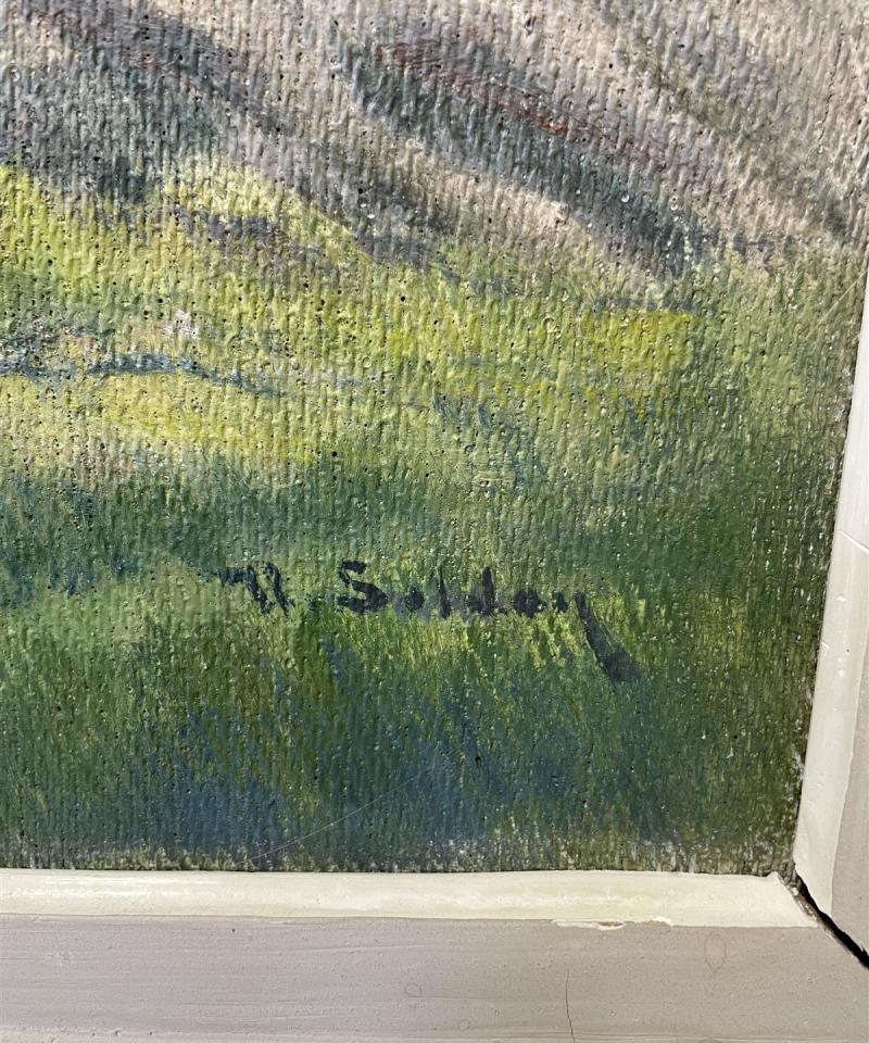 Taulu Maisema öljyväri, Uuno Soldan