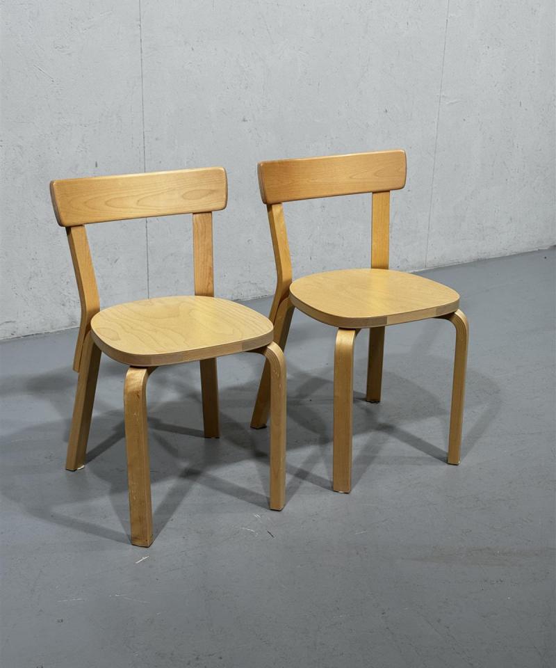 Artek 69 tuoli Alvar Aalto (3 kpl)