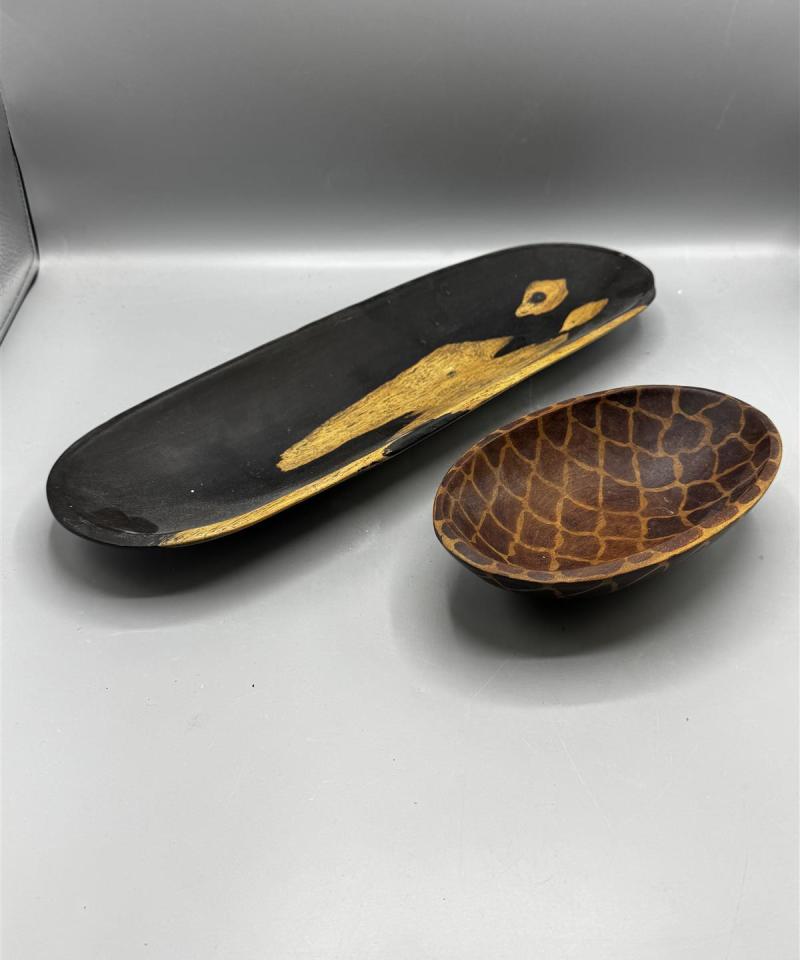 Koristeellinen puukulho (2 kpl)