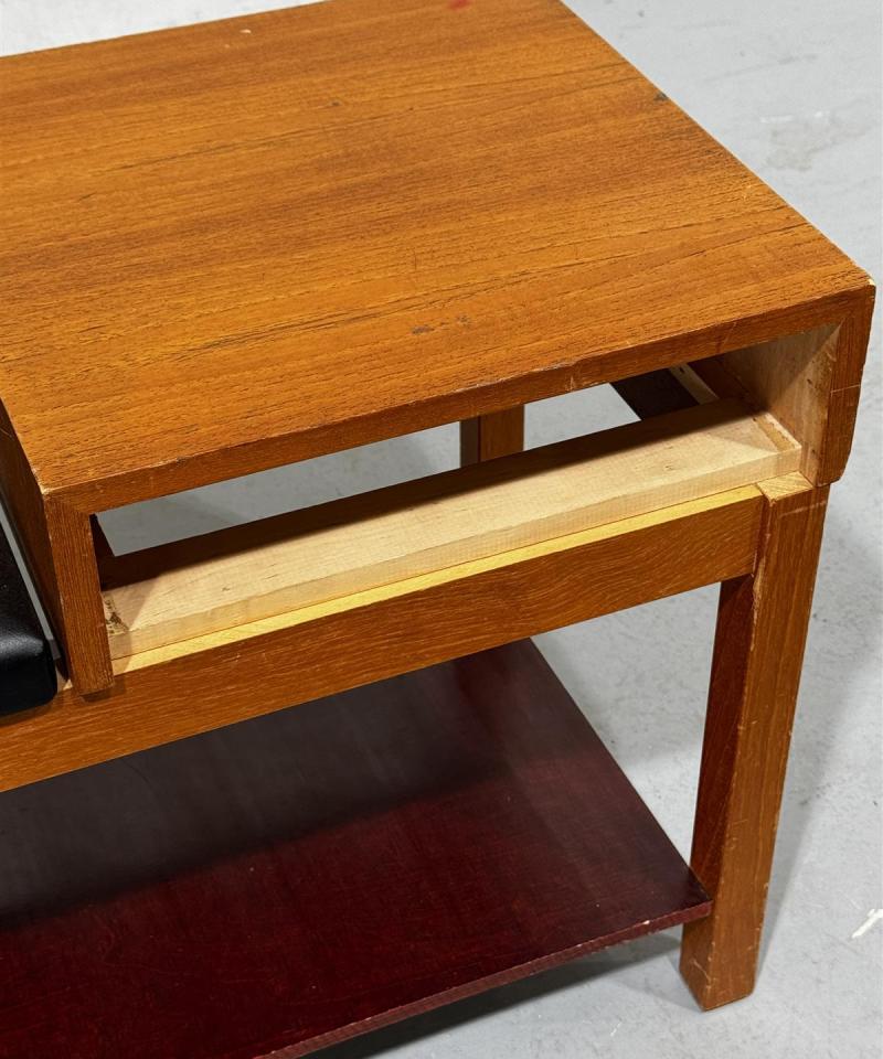 Retro puhelinpenkki teak