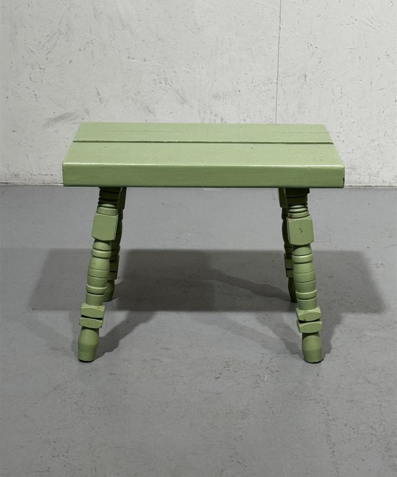 Vintage puujakkara vihreä