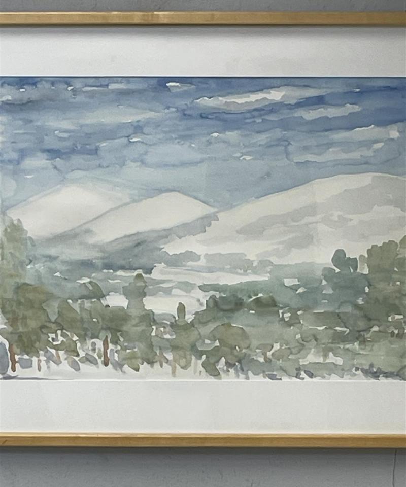 Taulu Pallastunturi maisema vesiväri, Pentti Penttilä 1988