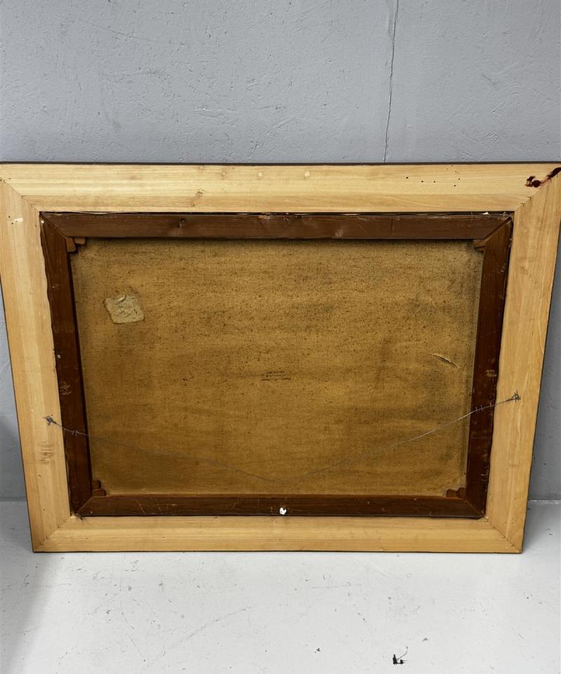 Taulu öljyväri maisema (reikä) Arne Johansen