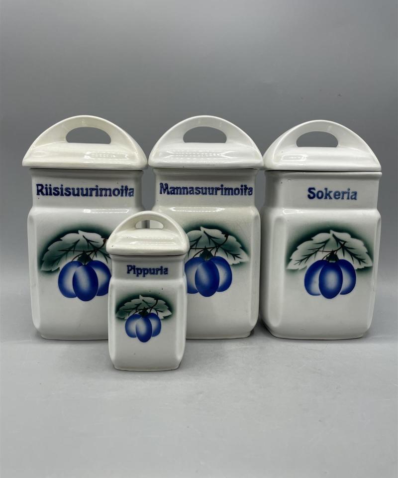 Arabia luumu purkit EB2-malli 4kpl