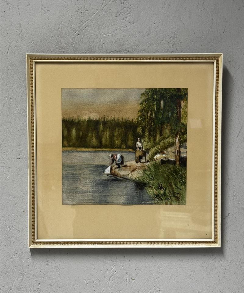 Taulu pastelli maisema A Mailamaa