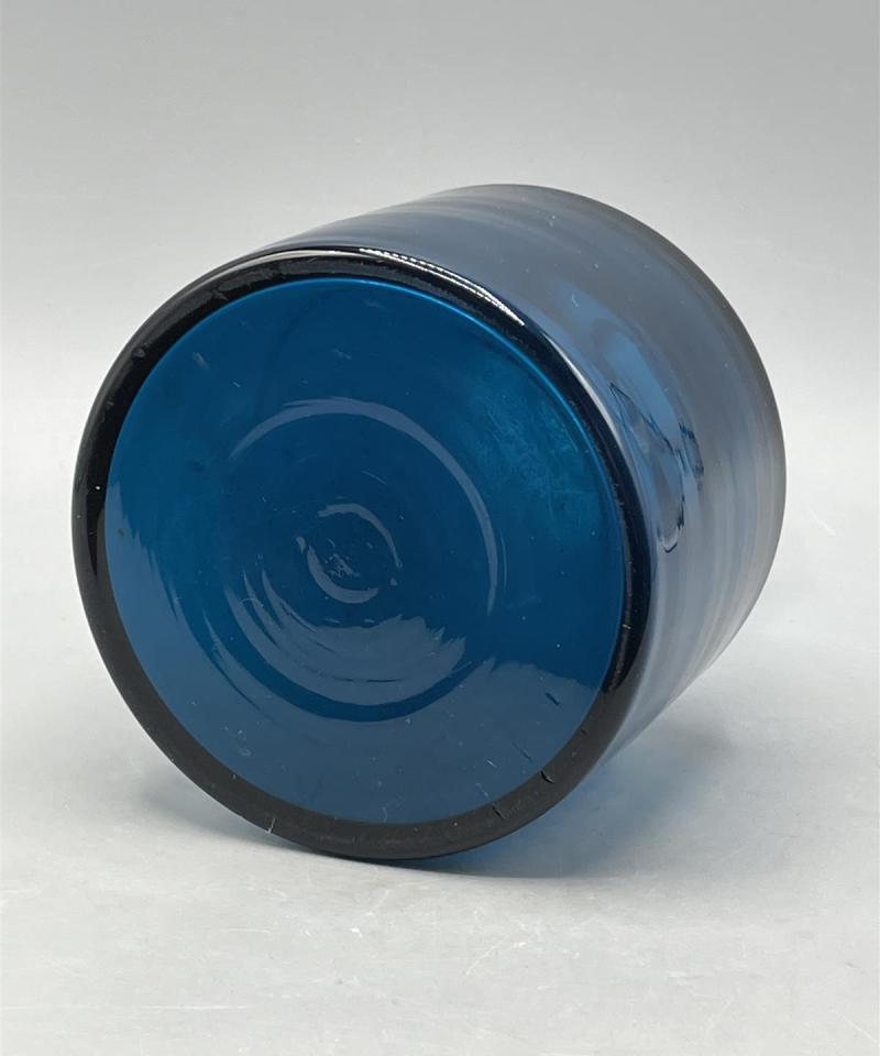 Riihimäen lasi taidelasipullo sininen