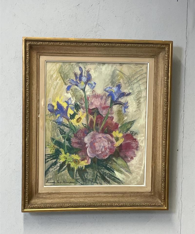 Taulu pastelli kukka-asetelma, Anna Snellman