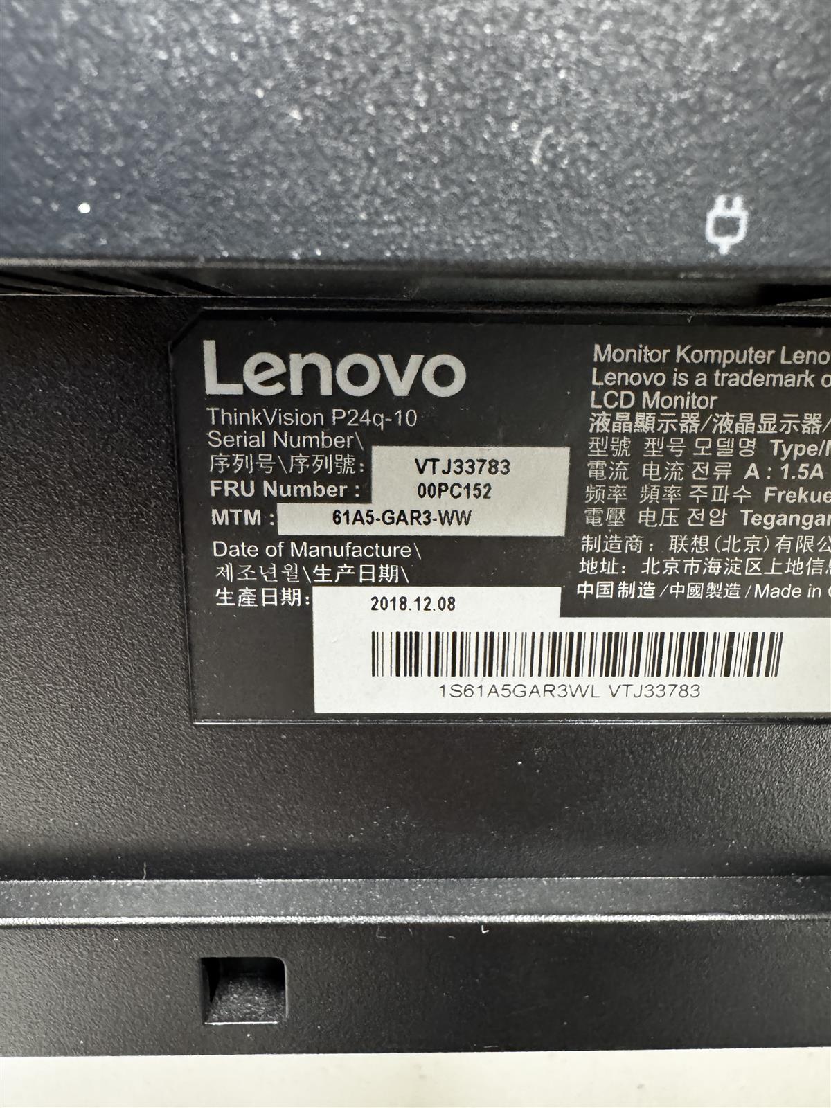 Lenovo ThinkVision P24q-10 näyttö