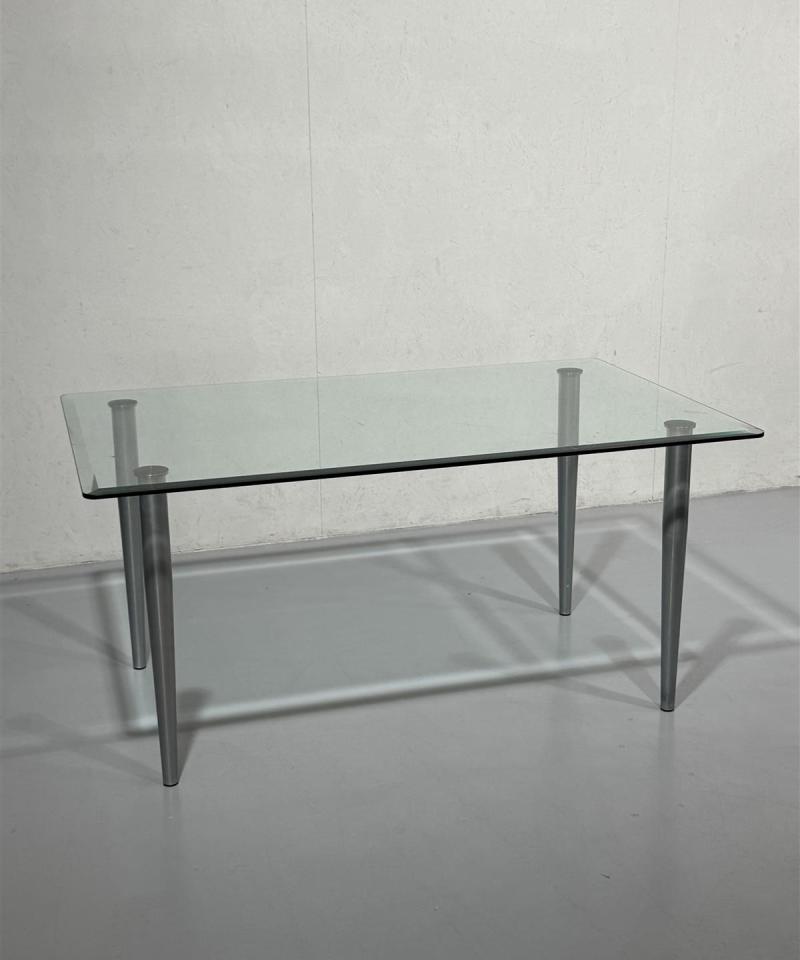 Ruokapöytä lasitaso 145x90cm