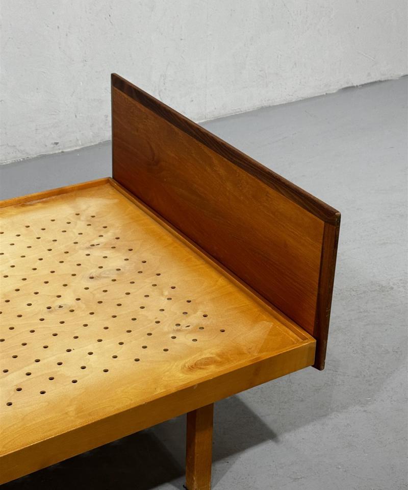 Vintage teak vanerisänky 90x197