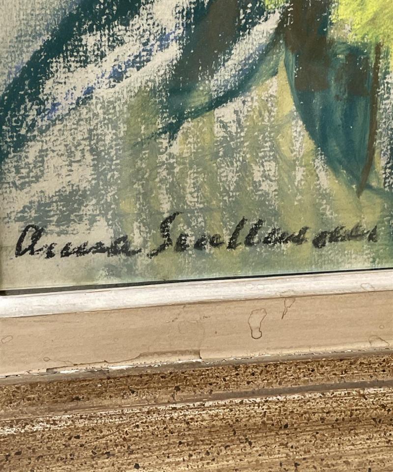 Taulu pastelli kukka-asetelma, Anna Snellman