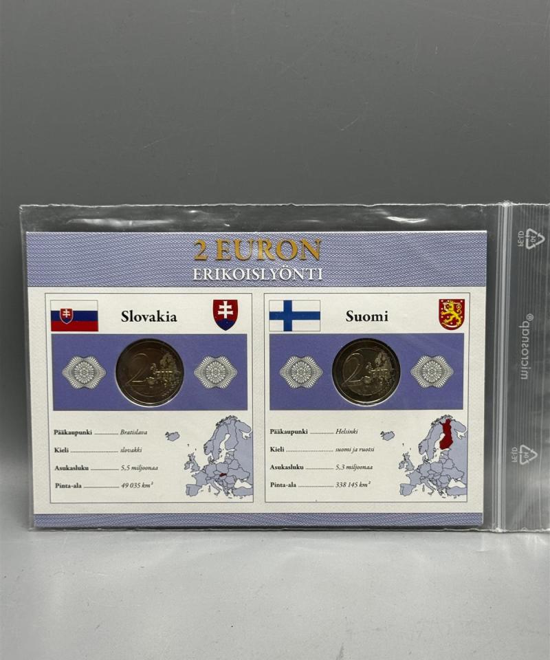 2 euron erikoislyönti Suomi ja Slovakia