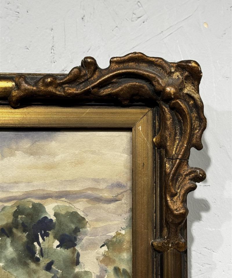 Taulu vesivärimaalaus signeerattu (tunnistamaton)