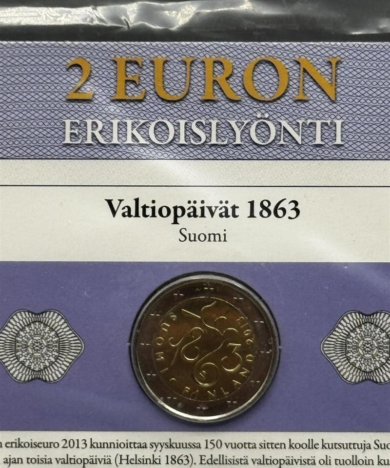 2 euron erikoislyönti Valtiopäivät 1863