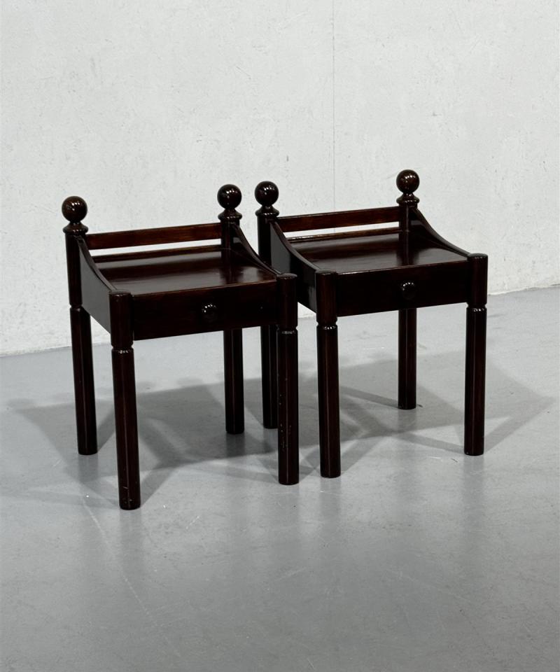 Retro yöpöytä (2kpl) ruskea