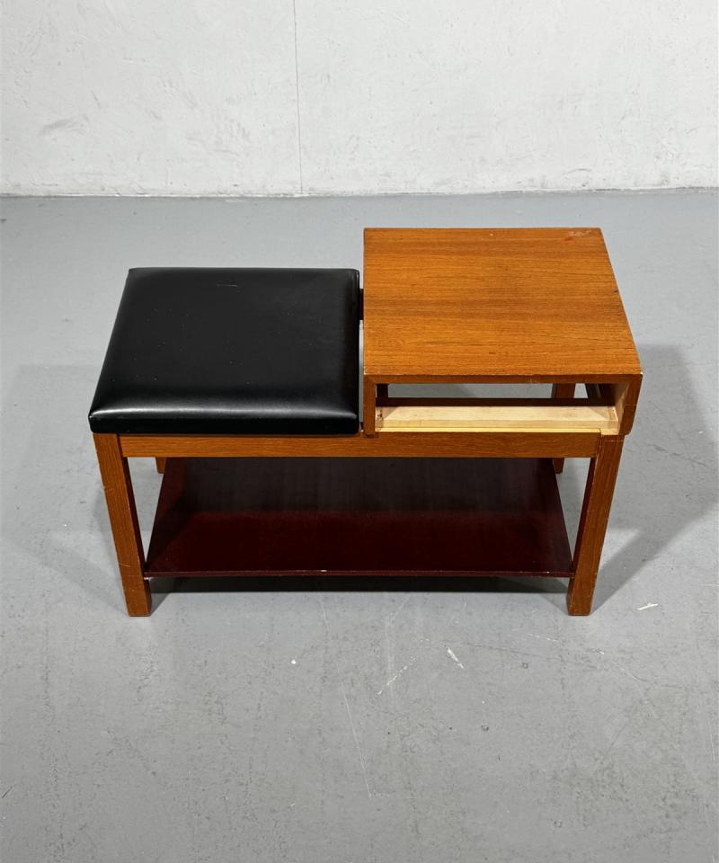 Retro puhelinpenkki teak