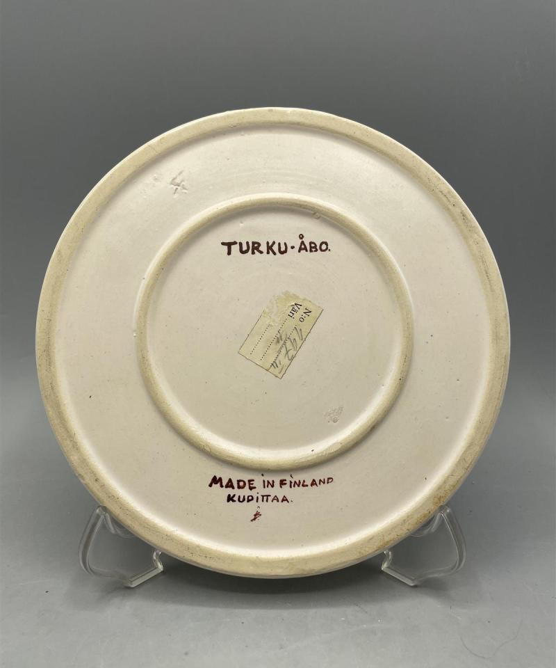 Kupittaan Savi käsinmaalattu Turku seinälautanen