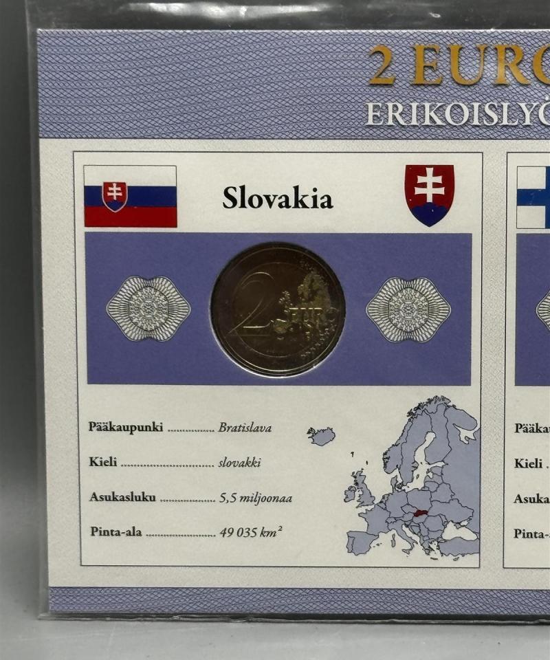 2 euron erikoislyönti Suomi ja Slovakia