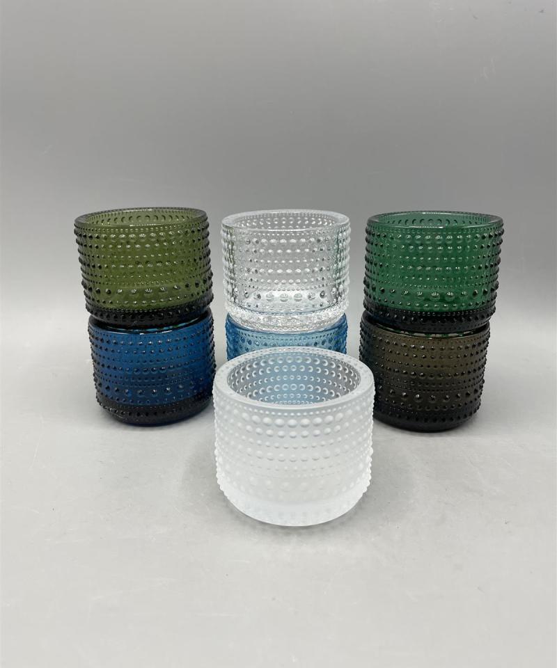 Iittala Kastehelmi kynttilälyhty eriväriset 7kpl, Oiva Toikka