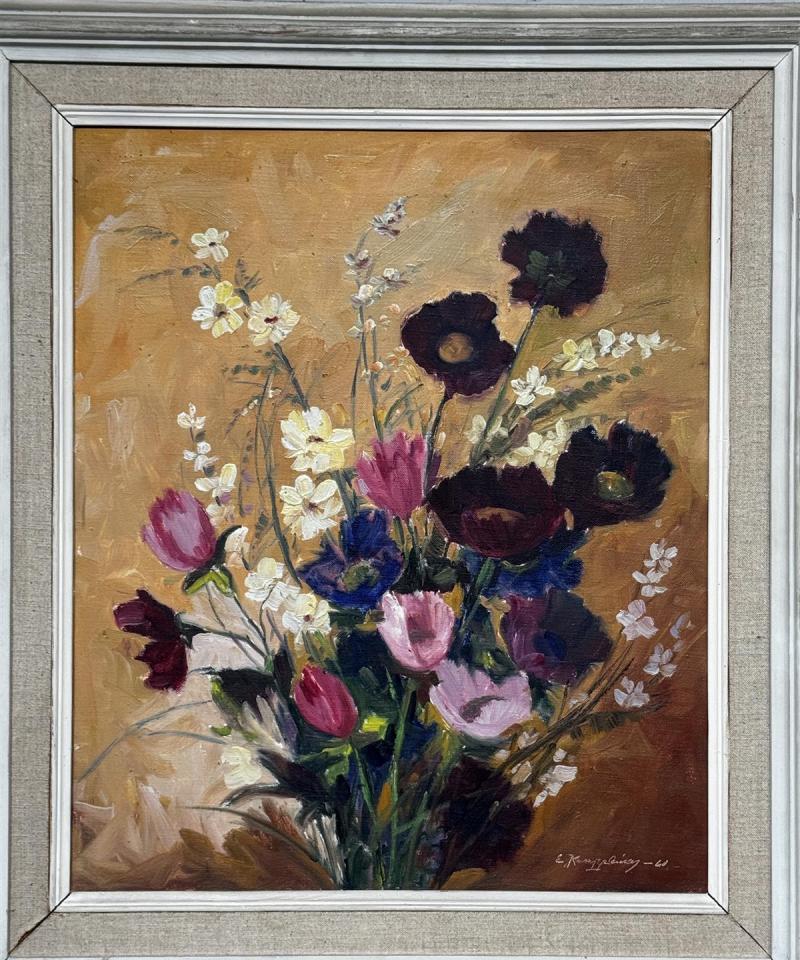 Taulu öljyväri kukka-asetelma Eero Kemppainen -60