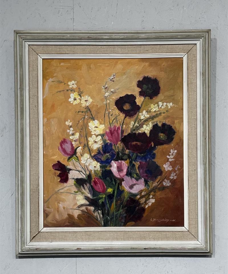 Taulu öljyväri kukka-asetelma Eero Kemppainen -60