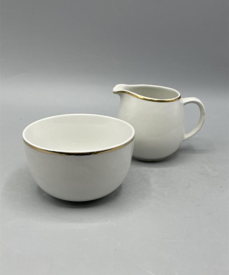 Arabia kultareuna sokerikko ja kermakko