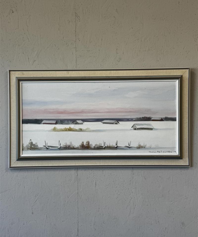 Taulu öljyväri talvimaisema Tuomas Nelimarkka -72