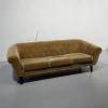 Vintage samettisohva oliivinvihreä