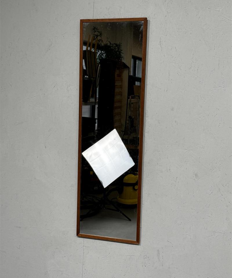 Vintage seinäpeili 35x110 teak puukehyksellä
