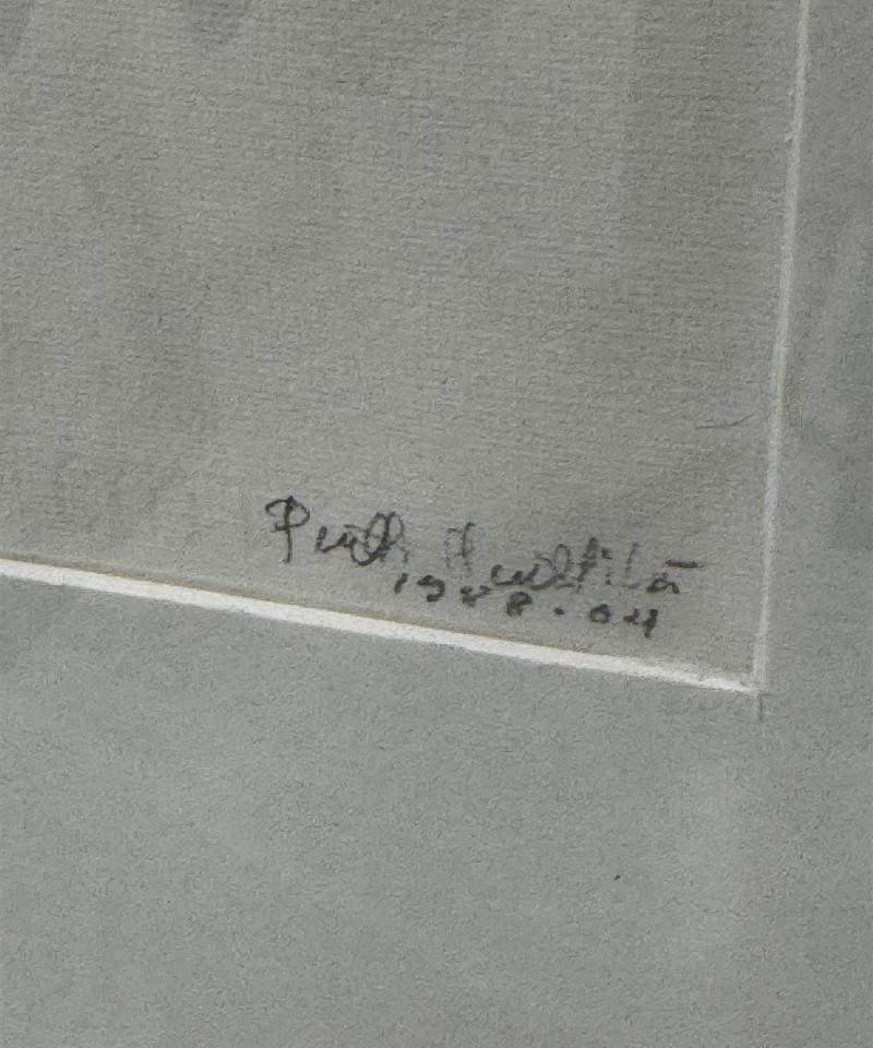 Taulu vesiväri Pallastunturi maisema Pentti Penttilä 1988