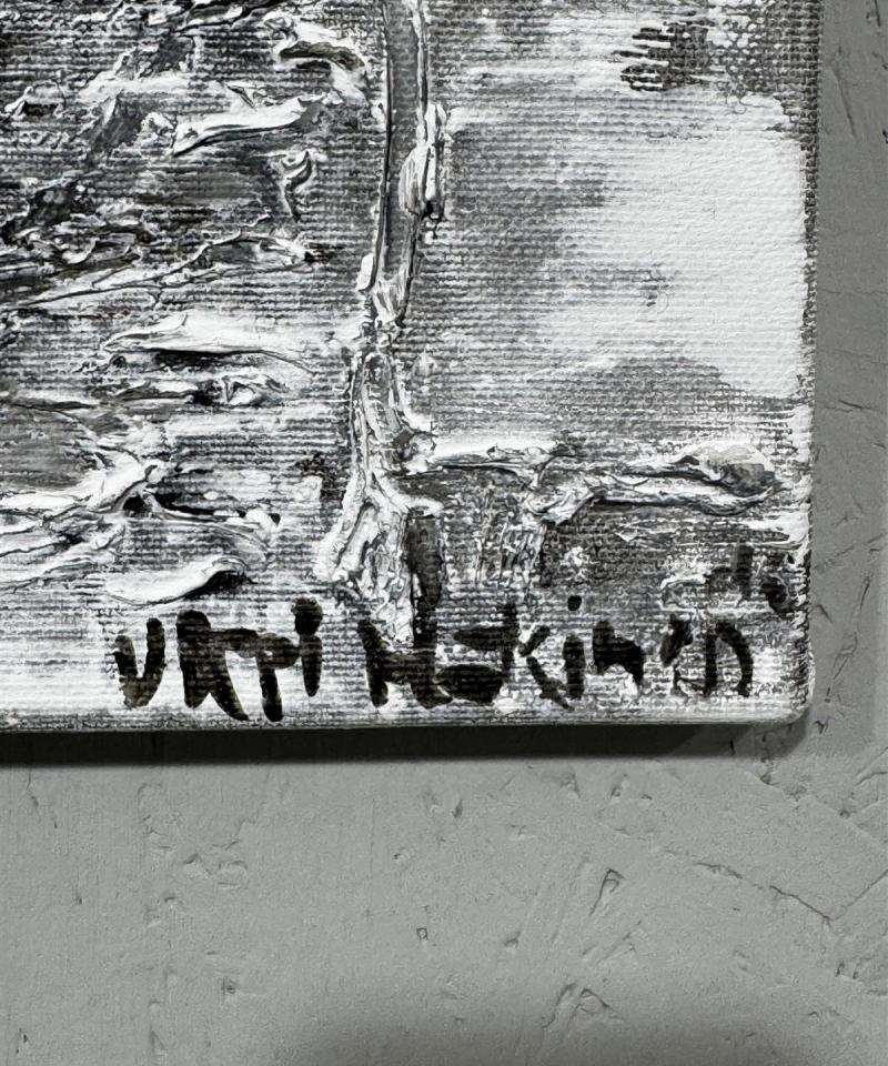 Taulu öljyväri kaupunkimaisema Virpi Mäkinen