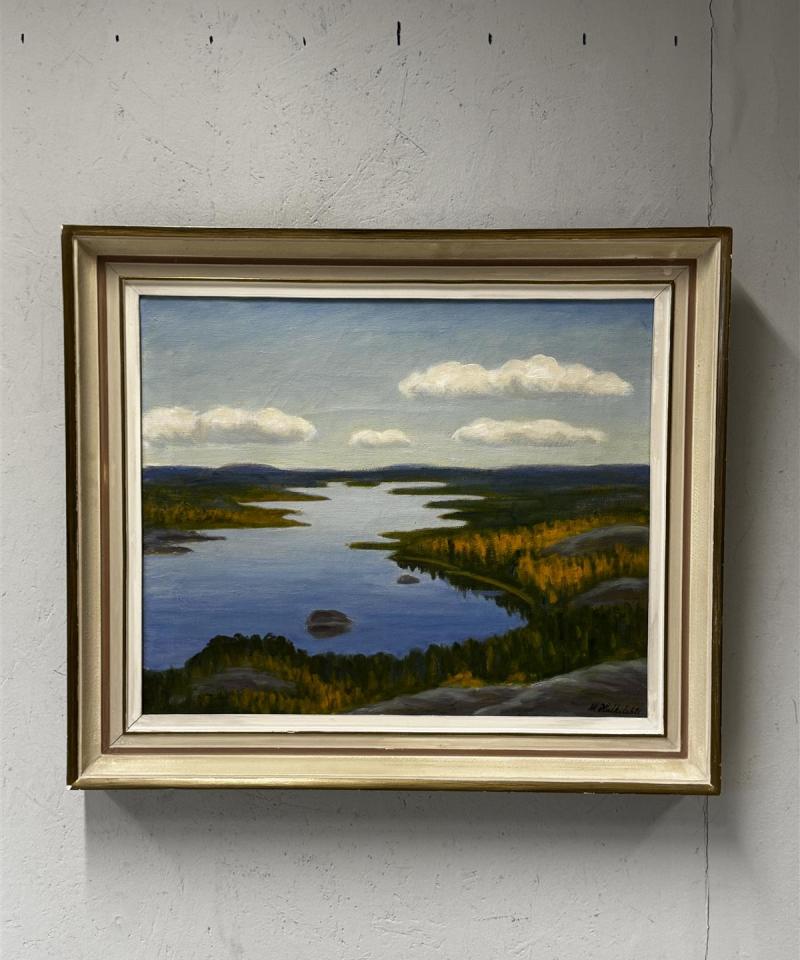 Taulu öljyväri syysmaisema Mikko Halkilahti