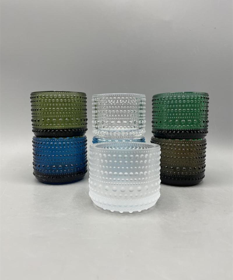 Iittala Kastehelmi kynttilälyhty eriväriset 7kpl, Oiva Toikka