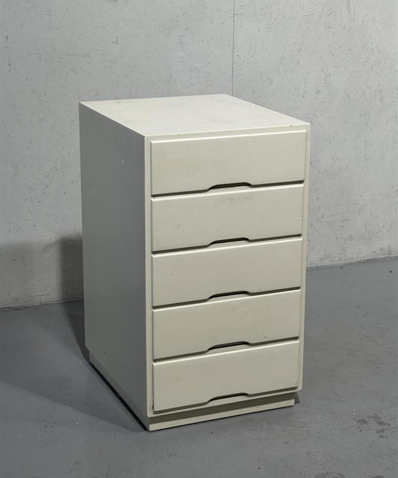 Vintage laatikosto 5 tasoa valkoinen