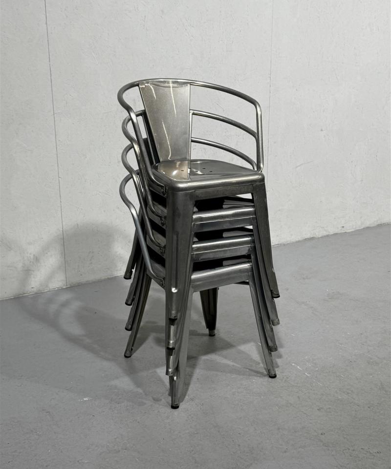 Metallituolit (4kpl) pinottavat