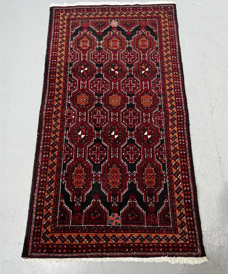 Itämainen Afghan käsinsolmittu matto 96x177