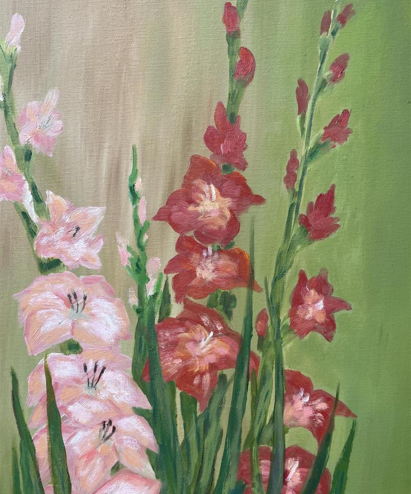 Taulu Kukka-asetelma öljyväri, A Pellikka 1997