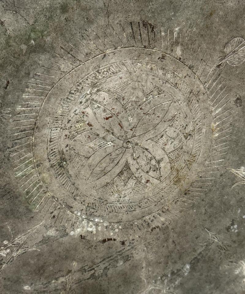 Antiikkinen tarjotin 62cm metalli 1700/1800 luku