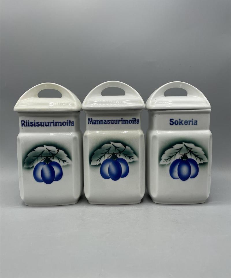 Arabia luumu purkit EB2-malli 4kpl