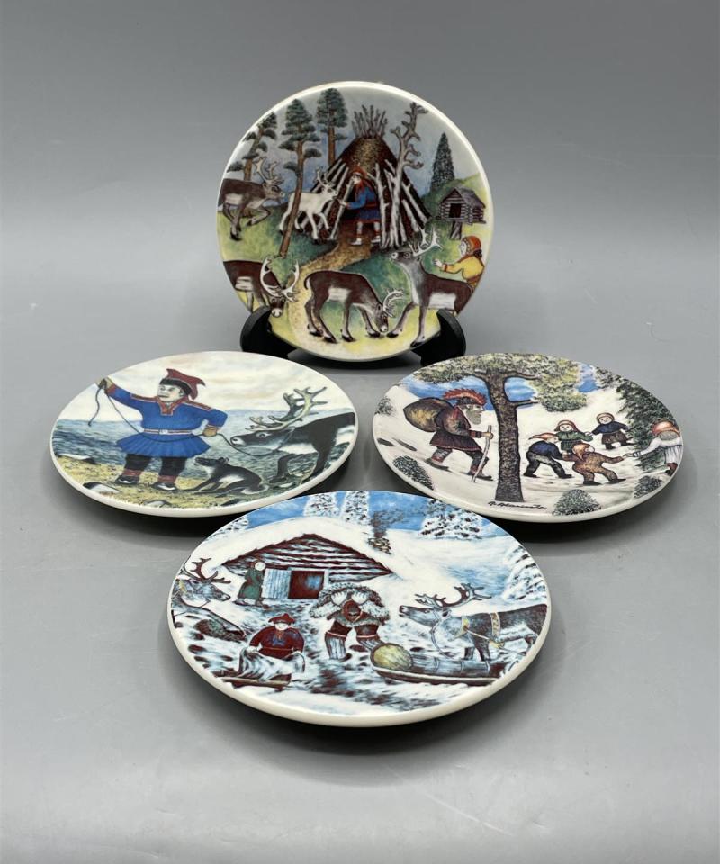 Arabia Lappi seinälautaset 8-osaa, Andreas Alariesto