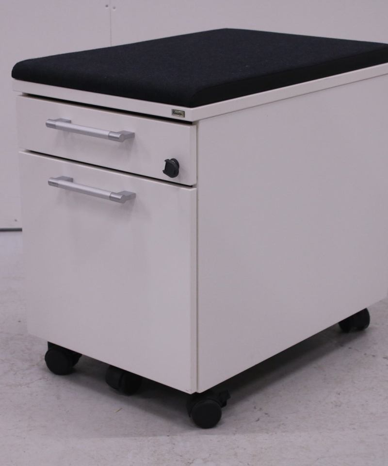 Kinnarps laatikosto kaksiosainen, valkoinen