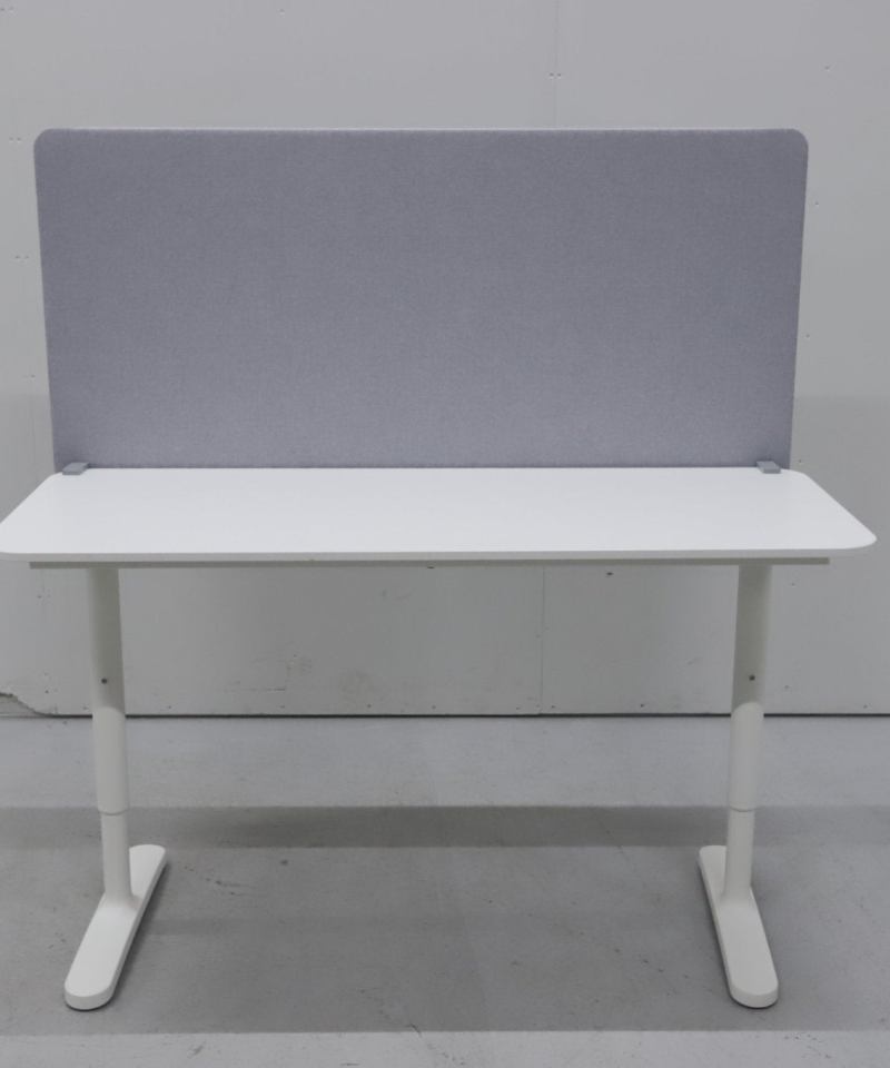 Alternative view of Lintex akustoiva pöytäseinäke, harmaa 140x70