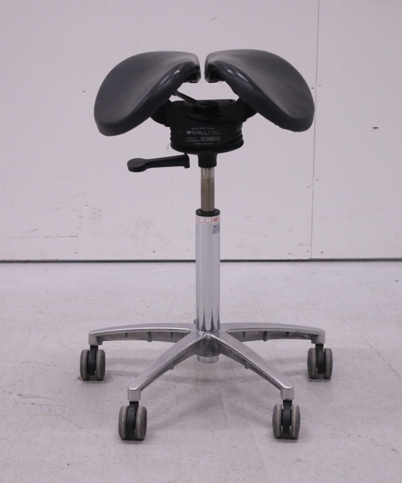 Alternative view of Salli Swingfit satulatuoli, musta nahka / kromi