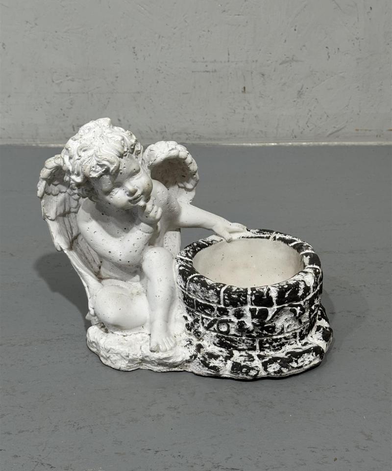 Enkeli koriste-esine ruukku